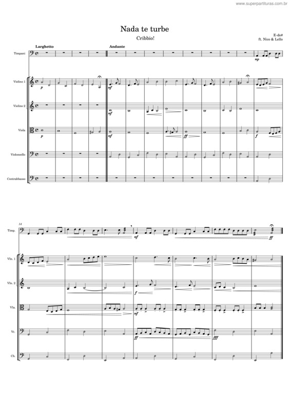 Partitura da música Nada Te Turbe v.4