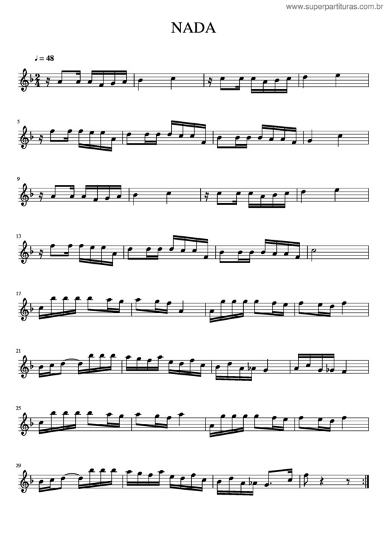 Partitura da música Nada v.10