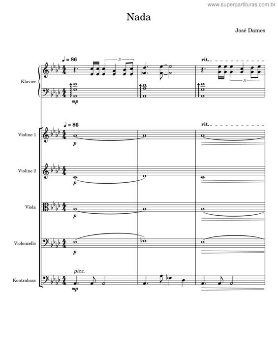 Partitura da música Nada v.21