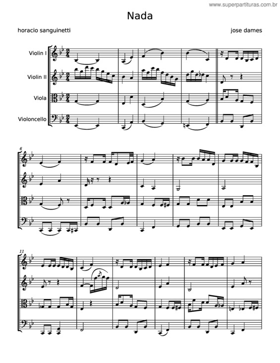 Partitura da música Nada v.8