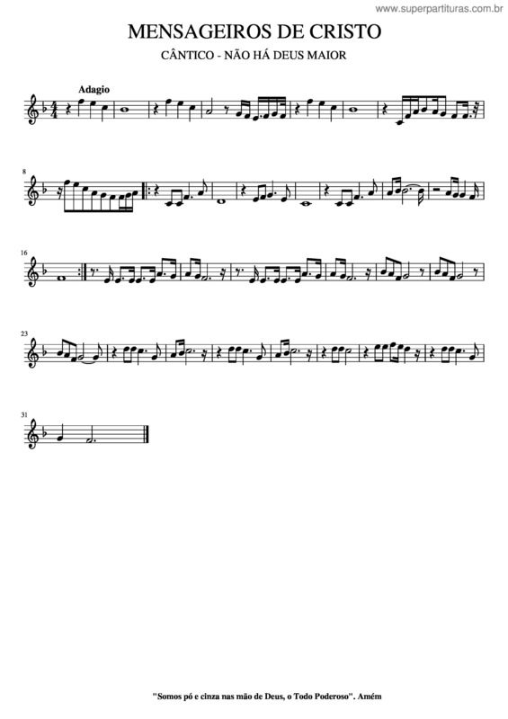 Partitura da música Não Há Deus Maior v.7