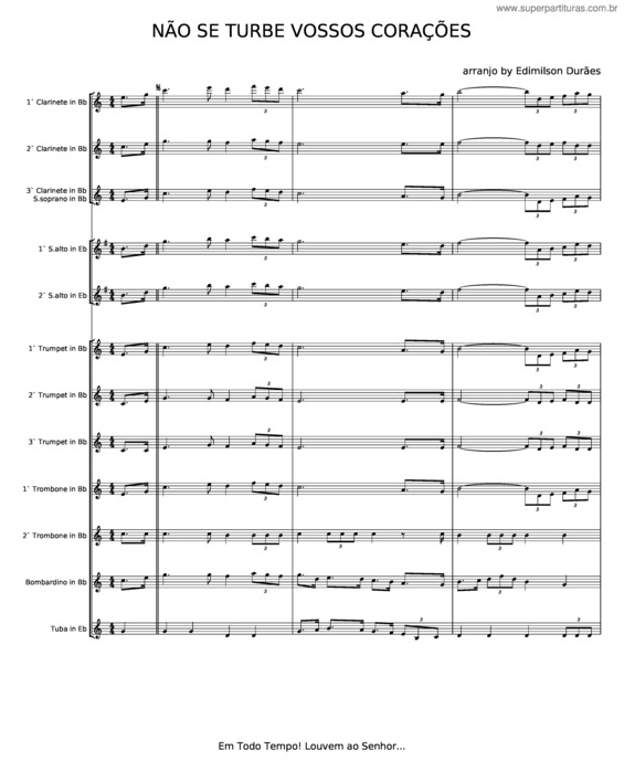 Partitura da música Não Se Turbe O Vosso Coração v.4