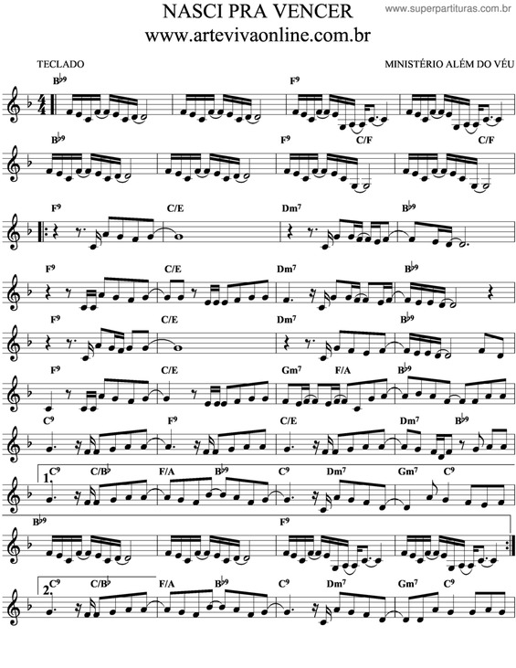 Partitura da música Nasci Pra Vencer