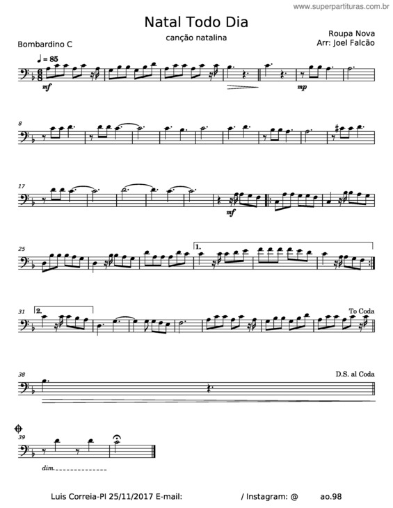 Partitura da música Natal Todo Dia v.8