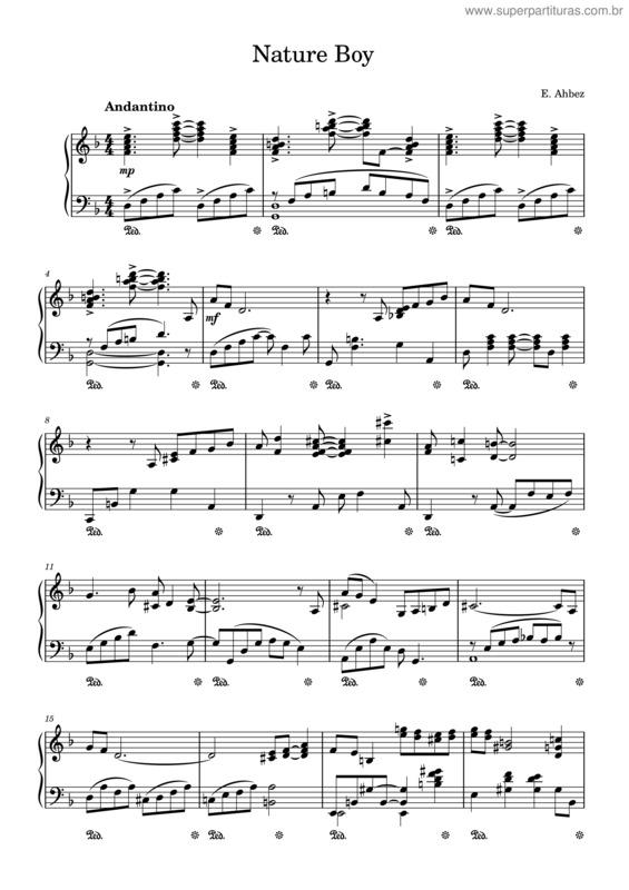 Partitura da música Nature Boy v.15