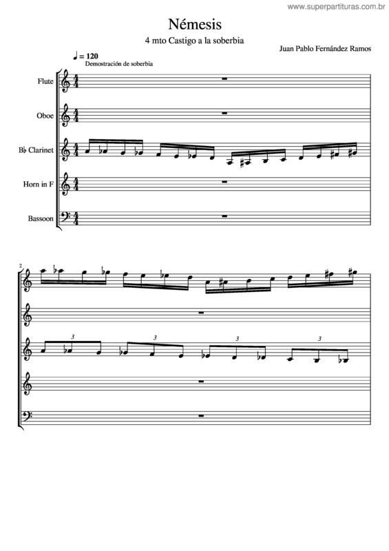 Partitura da música Némesis 4 Mto Castigo A La Soberbia