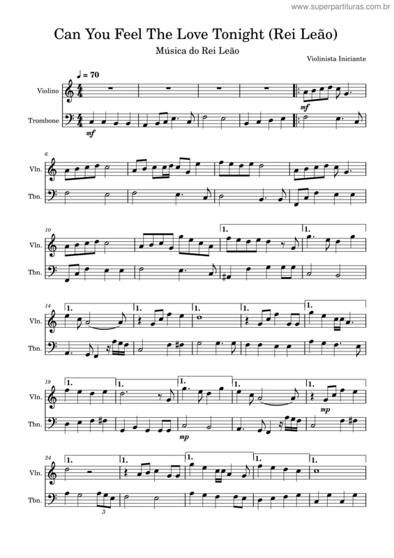 Partitura da música Nesta Noite O Amor Chegou