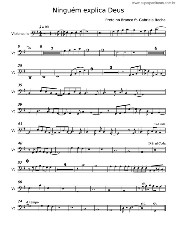 Partitura da música Ninguém Explica Deus v.19