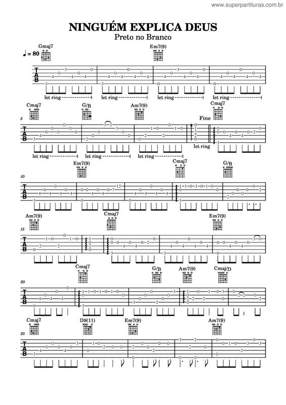 Partitura da música Ninguém Explica Deus v.26