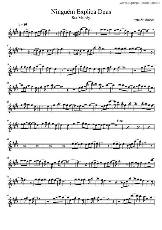 Partitura da música Ninguém Explica Deus v.35