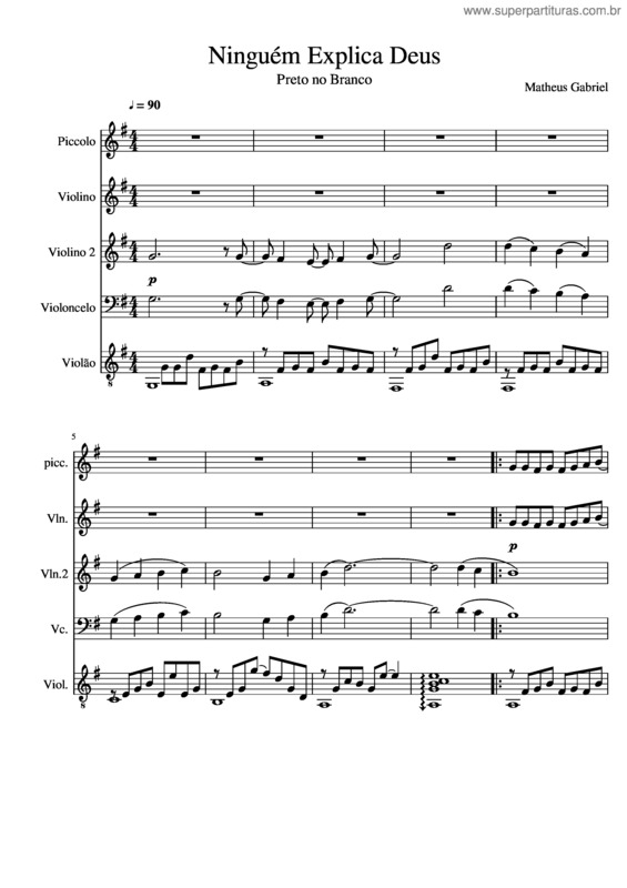 Partitura da música Ninguém Explica Deus v.37