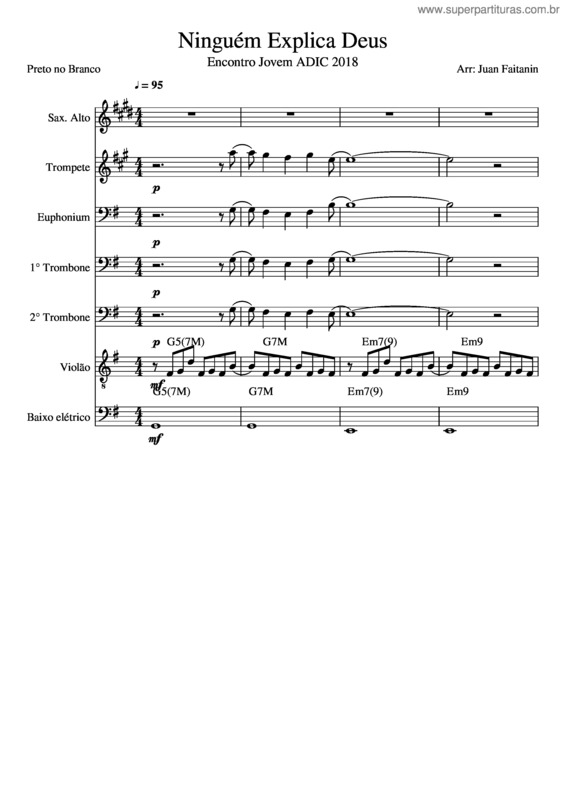 Partitura da música Ninguém Explica Deus v.38