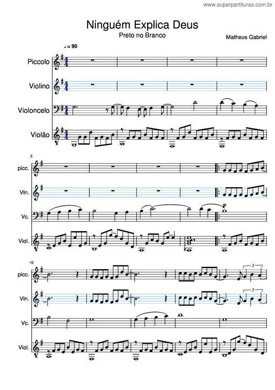 Partitura da música Ninguém Explica Deus v.39