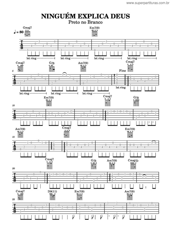 Partitura da música Ninguém Explica Deus v.42