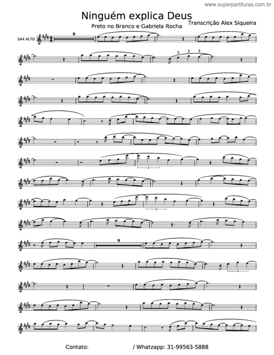 Partitura da música Ninguém Explica Deus v.45