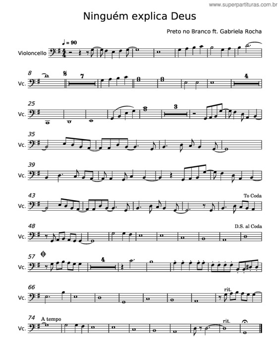 Partitura da música Ninguém Explica Deus v.46