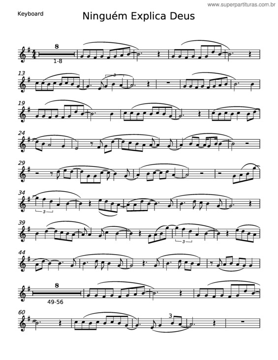 Partitura da música Ninguém Explica Deus v.49