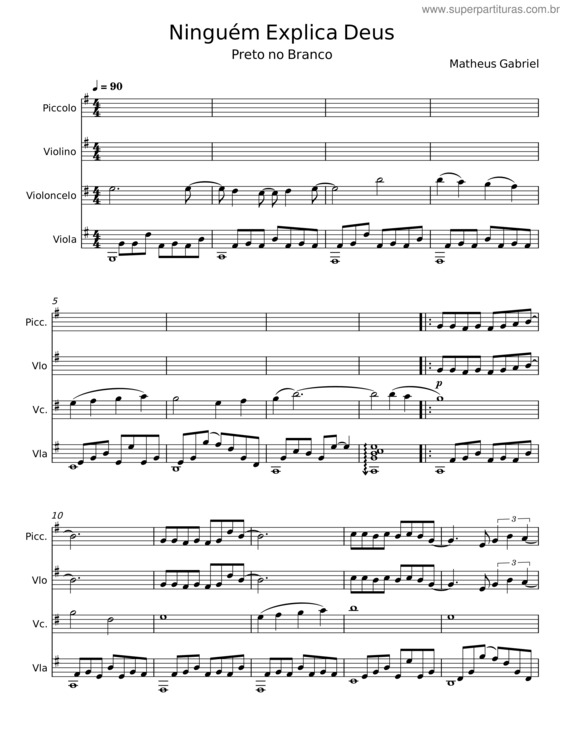 Partitura da música Ninguém Explica Deus v.50