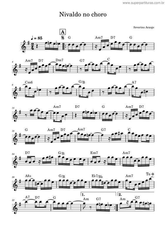 Partitura da música Nivaldo No Choro v.3