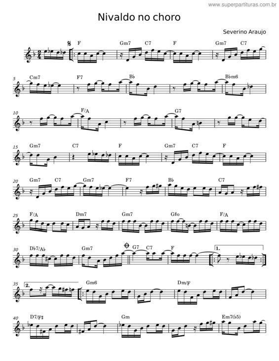 Partitura da música Nivaldo No Choro v.4