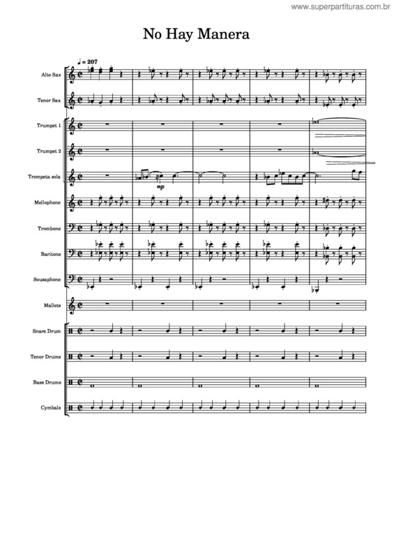 Partitura da música No Hay Manera