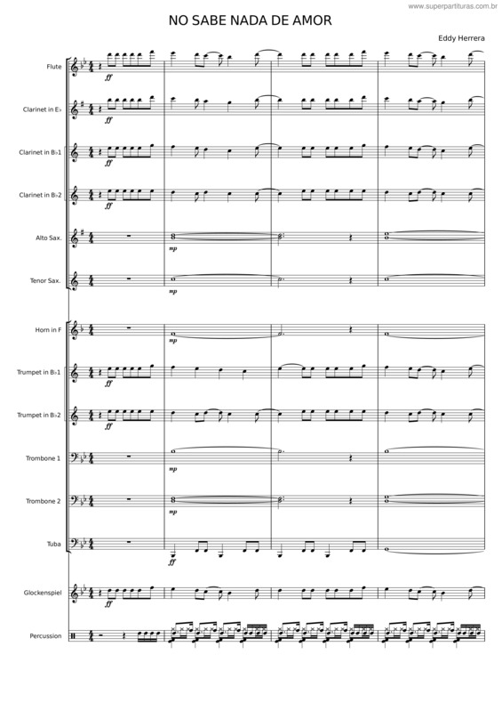 Partitura da música No Sabe Nada De Amor