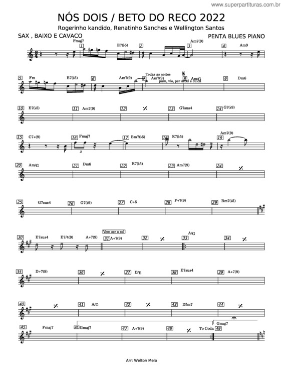 Partitura da música Nós Dois v.4