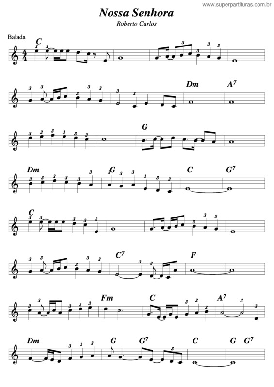 Partitura da música Nossa Senhora v.7