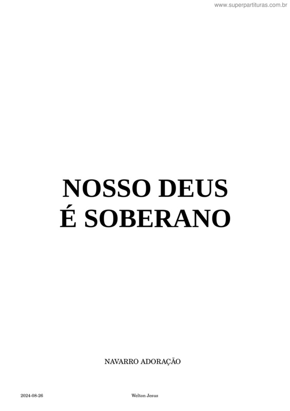 Partitura da música Nosso Deus É Soberano v.4