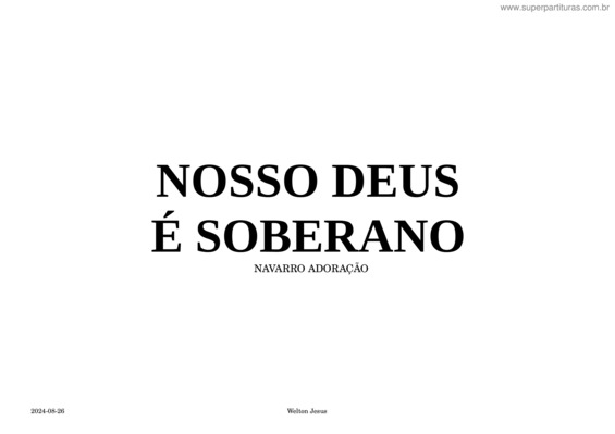 Partitura da música Nosso Deus É Soberano v.5