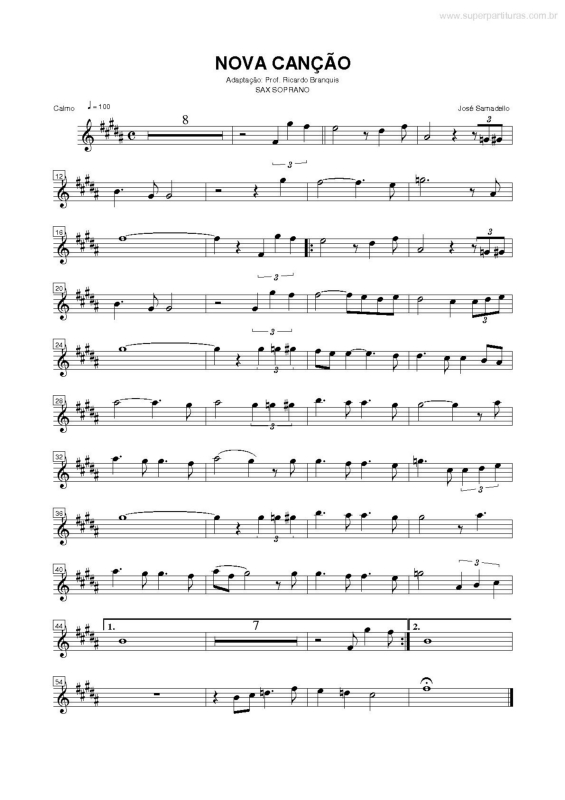 Partitura da música Nova Canção v.2