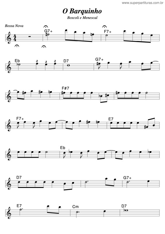 Partitura da música O Barquinho v.11