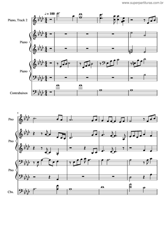 Partitura da música O Céu É Jesus