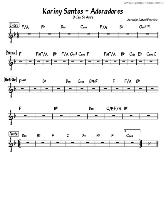 Partitura da música O Ceu Se Abrek 13 O Céu Se Abre