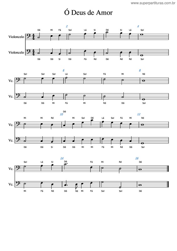 Partitura da música Ó Deus De Amor v.3