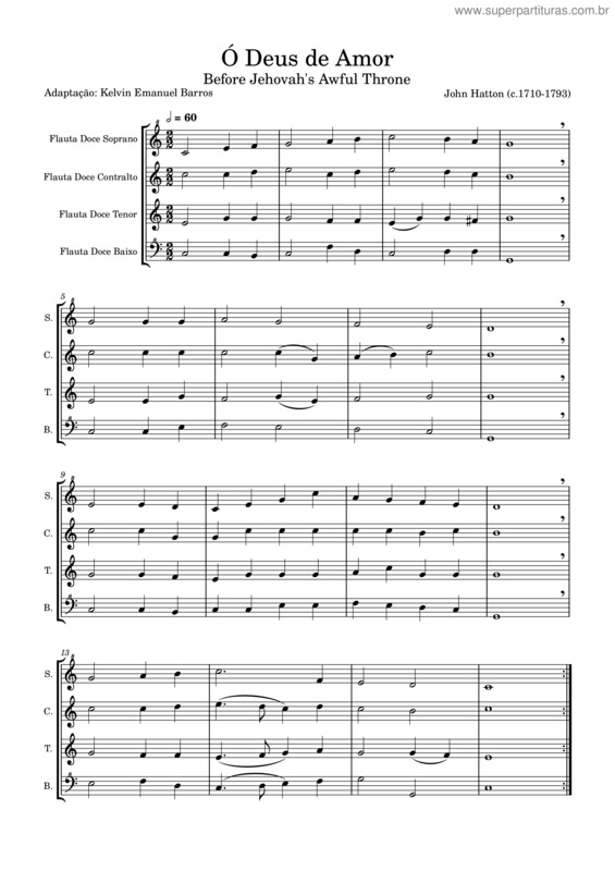 Partitura da música Ó Deus De Amor v.7