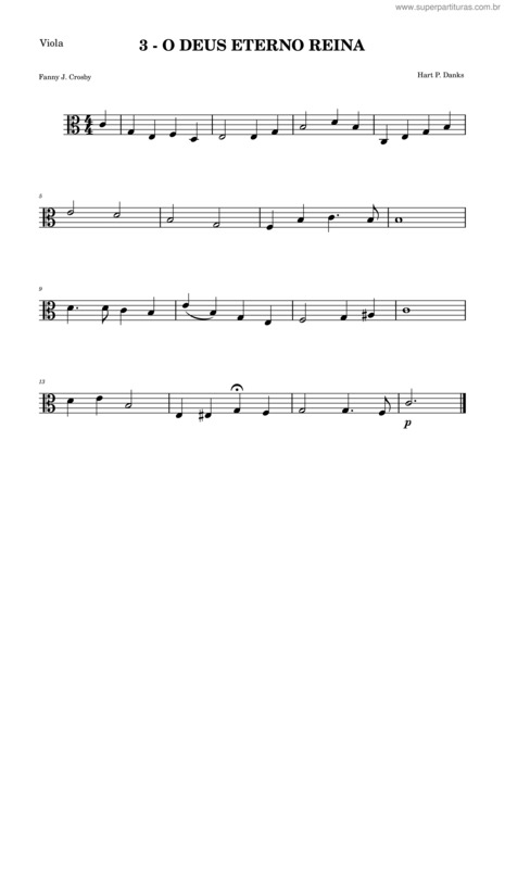 Partitura da música O Deus Eterno Reina v.3