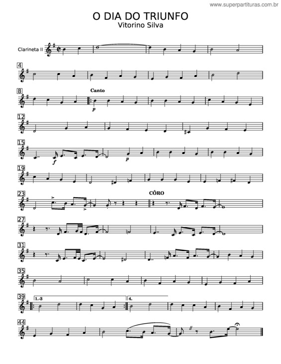 Partitura da música O Dia Do Triunfo v.2