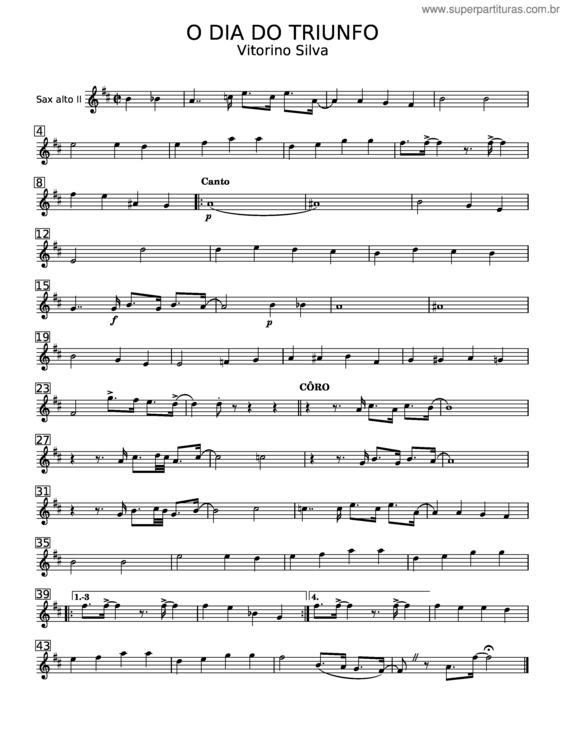 Partitura da música O Dia Do Triunfo v.3