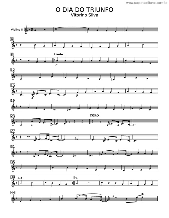 Partitura da música O Dia Do Triunfo v.6