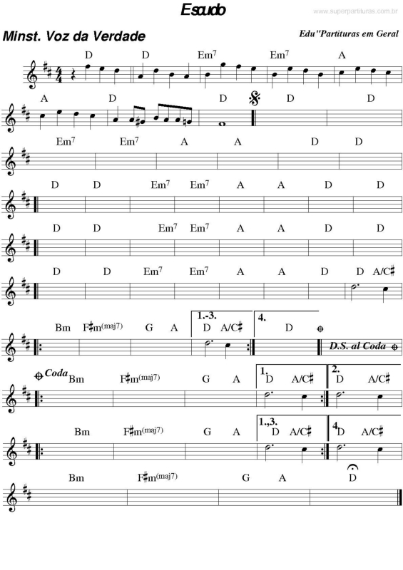 Partitura da música O Escudo v.9