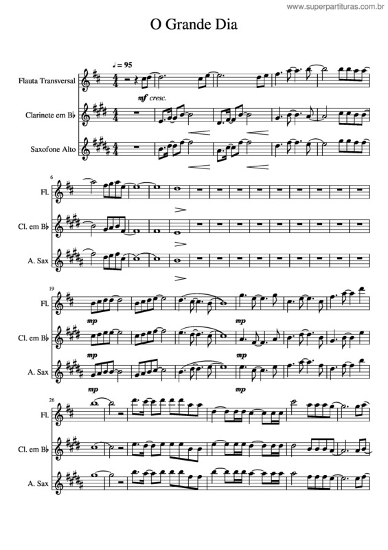 Partitura da música O Grande Dia v.2