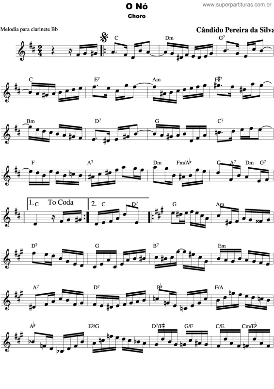 Partitura da música O Nó v.2