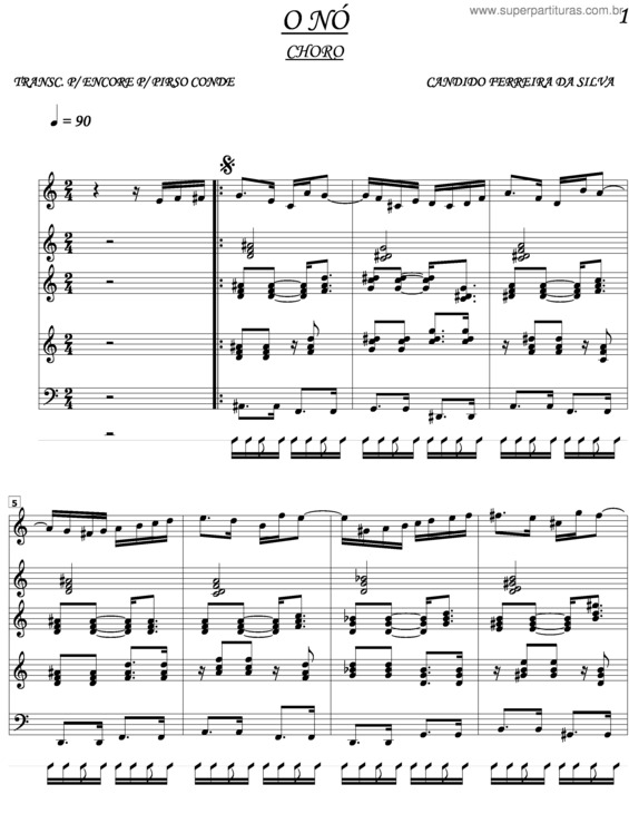 Partitura da música O Nó v.4