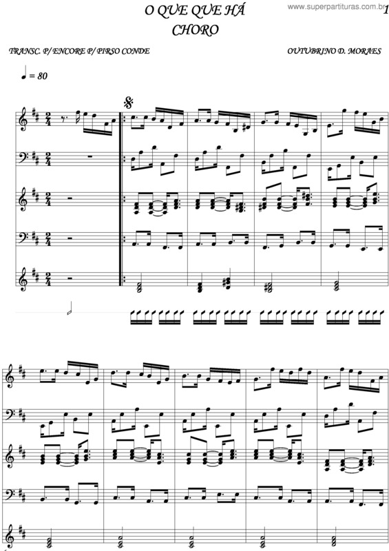 Partitura da música O Que Que Há v.2