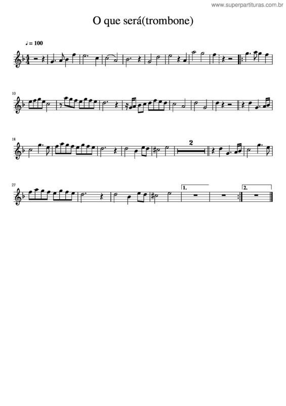 Partitura da música O Que Será v.4