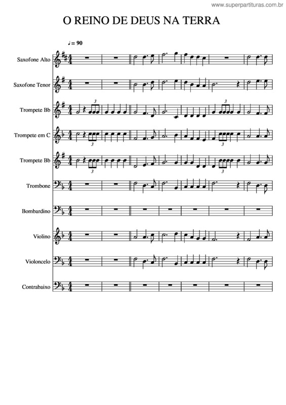 Partitura da música O Reino De Deus Na Terra v.2