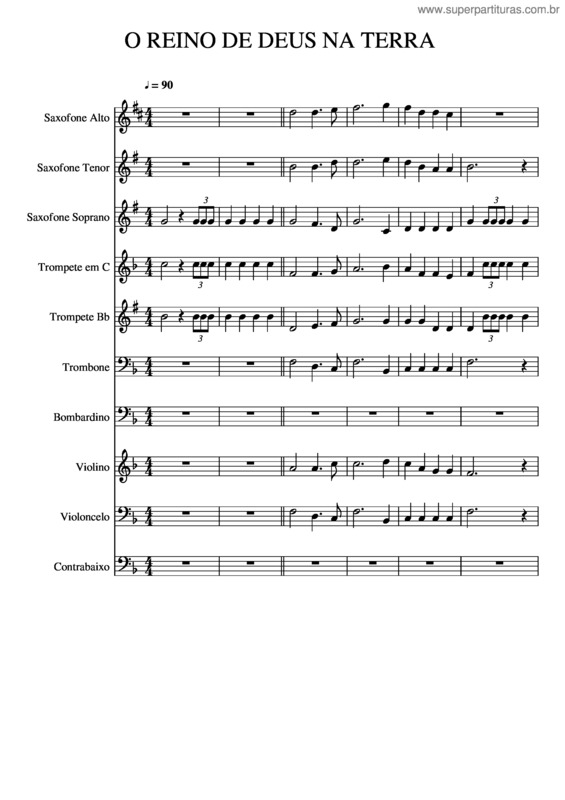 Partitura da música O Reino De Deus Na Terra