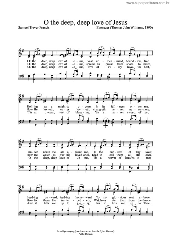 Partitura da música O The Deep, Deep Love Of Jesus; Ebenezer