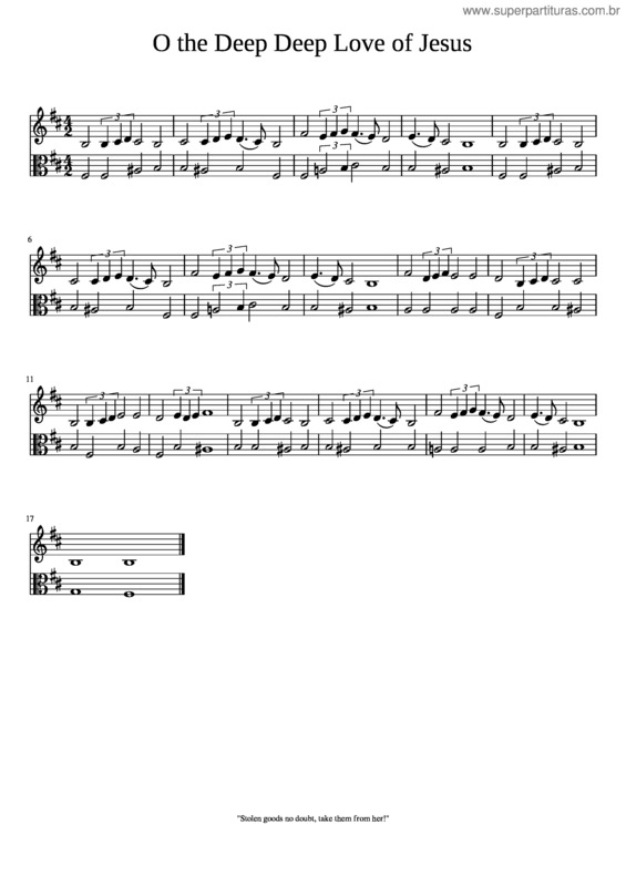 Partitura da música O The Deep Deep Love Of Jesus v.3